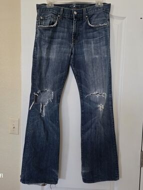 7FAM 7 for all Mankind Brett Jeans 29 distressed